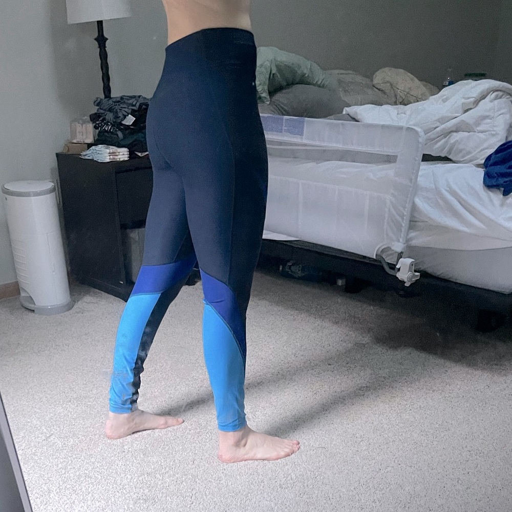 Multi color blue, medium Nike training leggings
